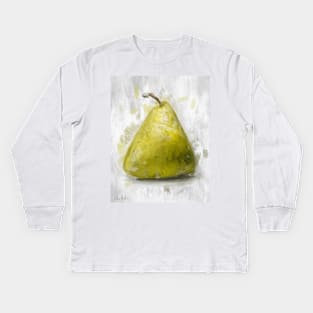 Trapezoid Triangle Pear Painted in a Contemporary Style Kids Long Sleeve T-Shirt